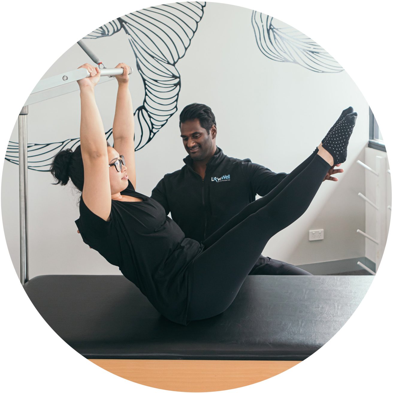Clinical Pilates Client and Instructor